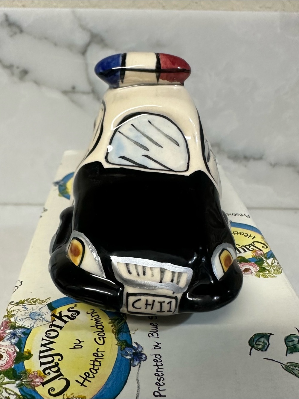 Vintage Clayworks Police Car by Heather Goldmine - Picture 4 of 8